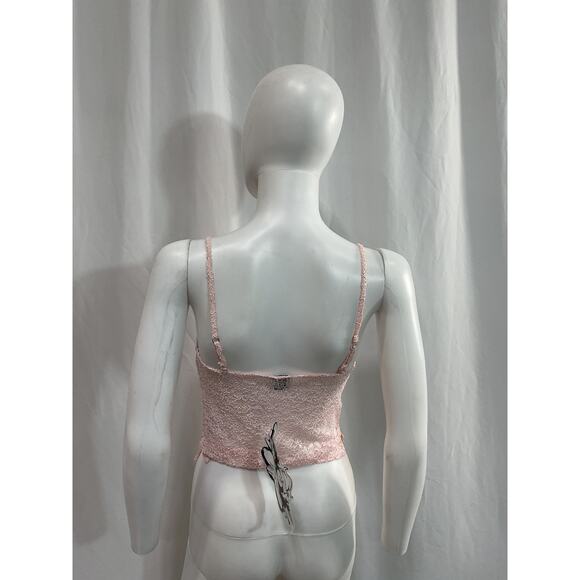 Boys Lie Rose Reverie x Yung 'Reaper' Pink Crystal Embellished Top Size XL - NWT - Picture 3 of 5